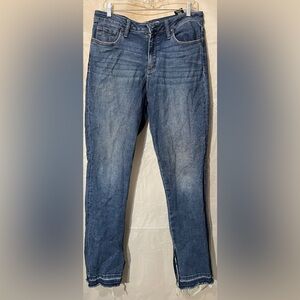 Max Studio Indigo Women’s Blue Jeans Size 12 High Rise Slim Straight